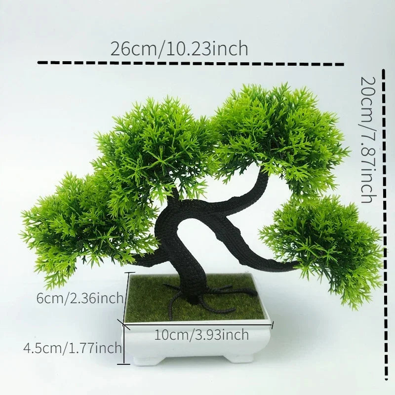Artificial bonsai plants, small tree flower pots, fake plants, bedroom table decoration flower pots, hotel garden decoration