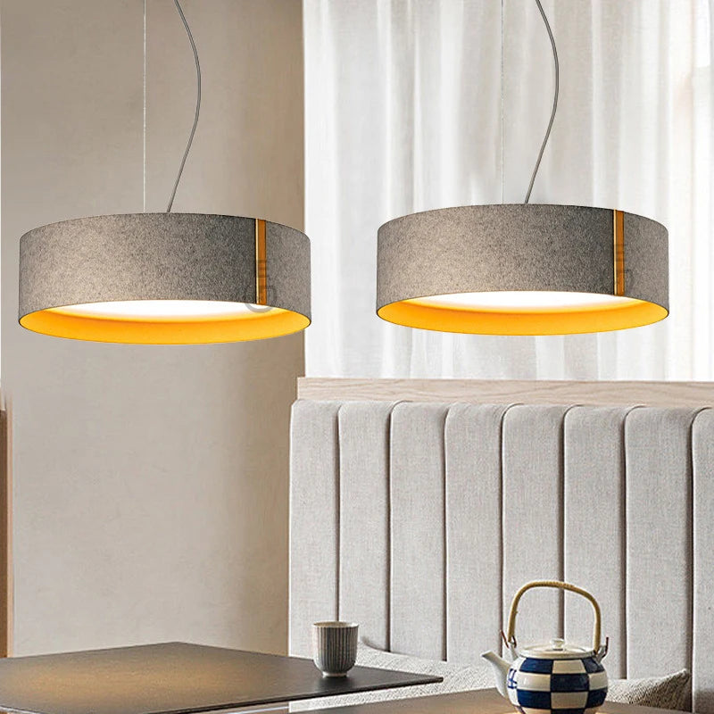 lampe suspendue moderne en tissu feutré pour styliste créatif - vue 5 sur 12