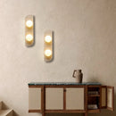 applique murale en pierre naturelle et verre ampoule g4