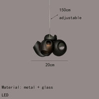 suspension créative en verre pour décoration moderne et élégante