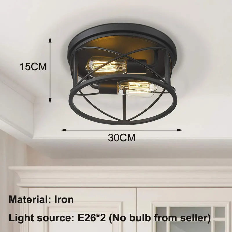Style américain plafonnier Vintage créatif 	 salon couloir lumière étude salle à manger chambre cuisine plafonnier