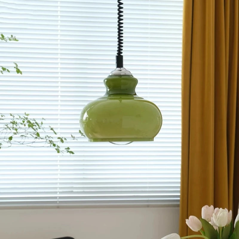suspension nordique en verre coloré pour bar et restaurant - vue 3 sur 9