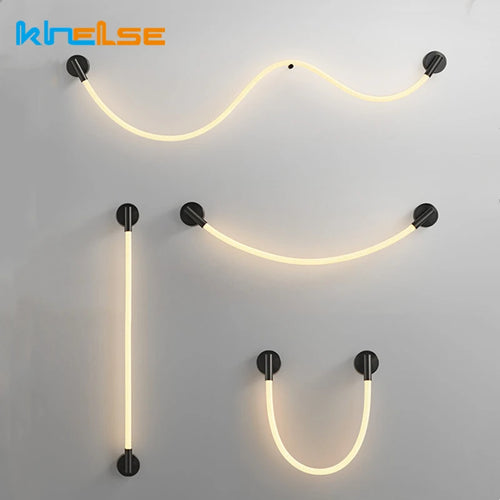 Minimalistische flexible LED-Wandleuchte aus Silikon im Luxus-Design - vue 3 sur 10