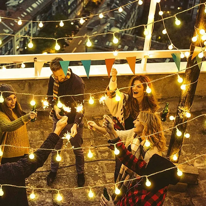 guirlande lumineuse à piles pour jardin et événements décoratifs - vue 4 sur 7
