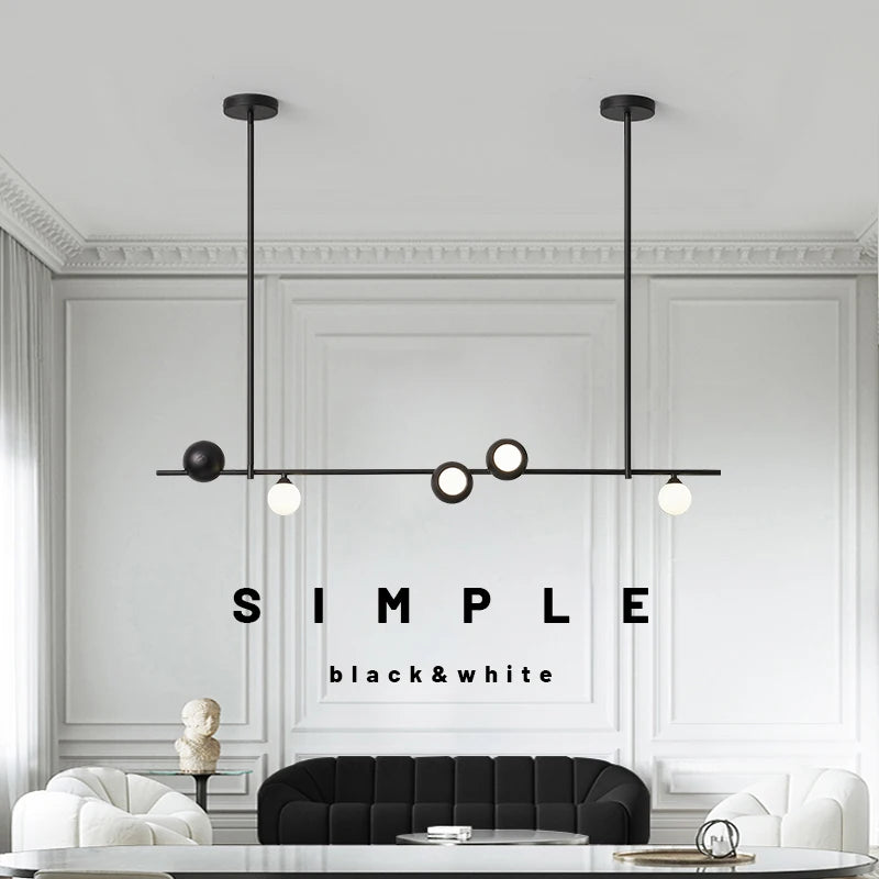 lustre style minimaliste italien moderne pour restaurant ou bar - vue 5 sur 8
