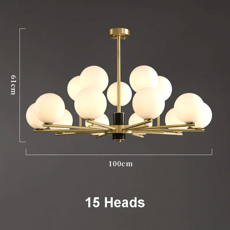 Kronleuchter Design Kreativ Minimalistisch Nordisch Kupfer für Elegantes Interieur