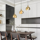 suspension LED en métal doré idéale pour décoration intérieure
