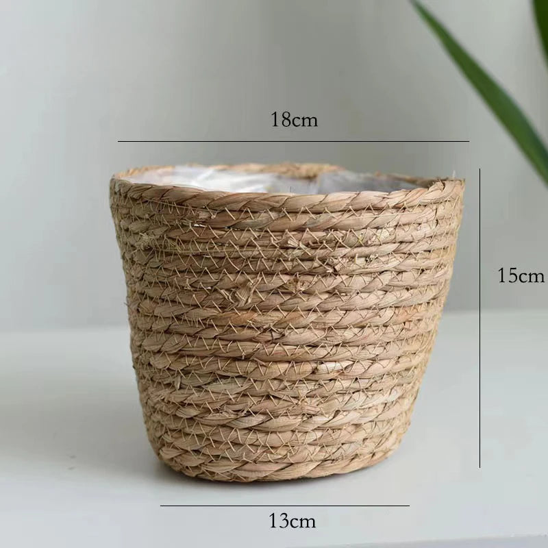 panier tissé à la main pour jardinage et rangement décoratif - vue 11 sur 11