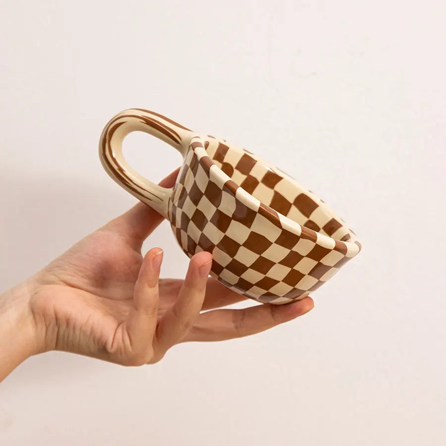 Mug café ceramique anse clé molette style atelier - vue 2 sur 5