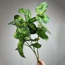 lot de 2 plantes vertes artificielles décoratives en plastique