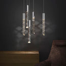 lustre moderne en cristal pour éclairage intérieur élégant
