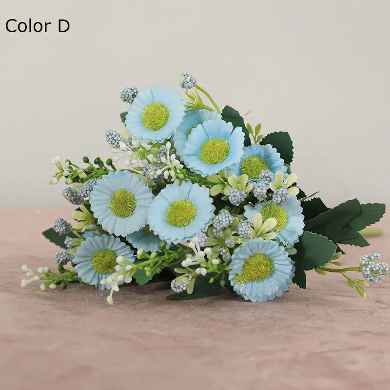 six fleurs artificielles chrysanthème pour décoration de mariage - vue 11 sur 12