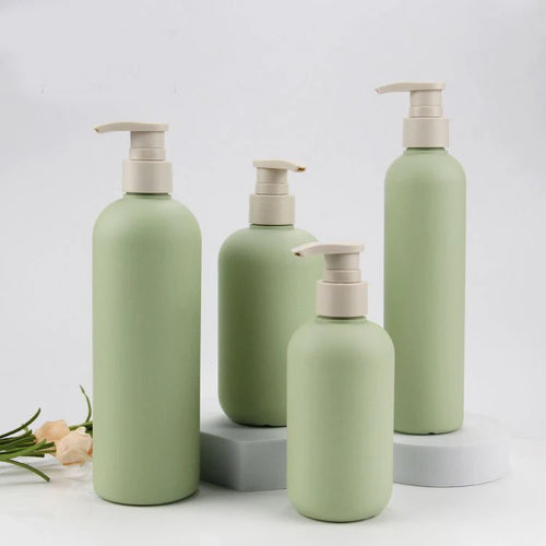 lot de flacons en plastique avec couvercle à pompe pour cosmétiques