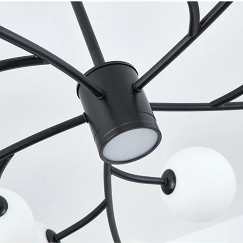 Nordischer LED-Glaskronleuchter für Küchendekoration - vue 5 sur 14