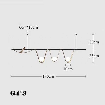 suspension créative minimaliste à led pour éclairage intérieur - vue 9 sur 9