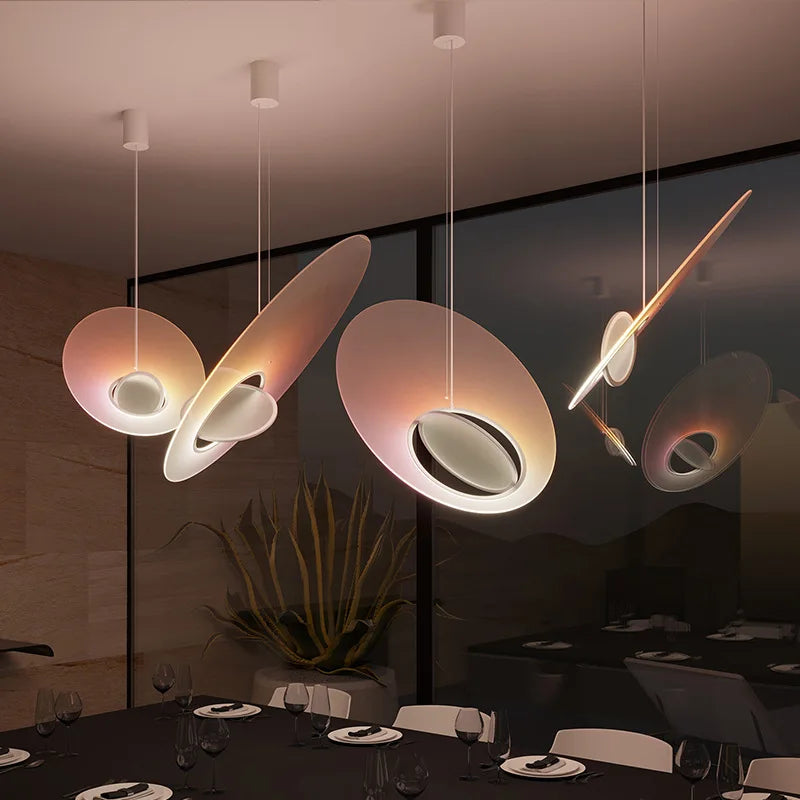 Suspension LED design nordique ovni pour restaurant ou salon - vue 6 sur 6