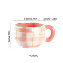 Mug ceramique style coreen motif irregulier creatif