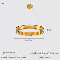 Minimalistischer, postmoderner LED-Kronleuchter mit Ringdesign für kreative Raumgestaltung