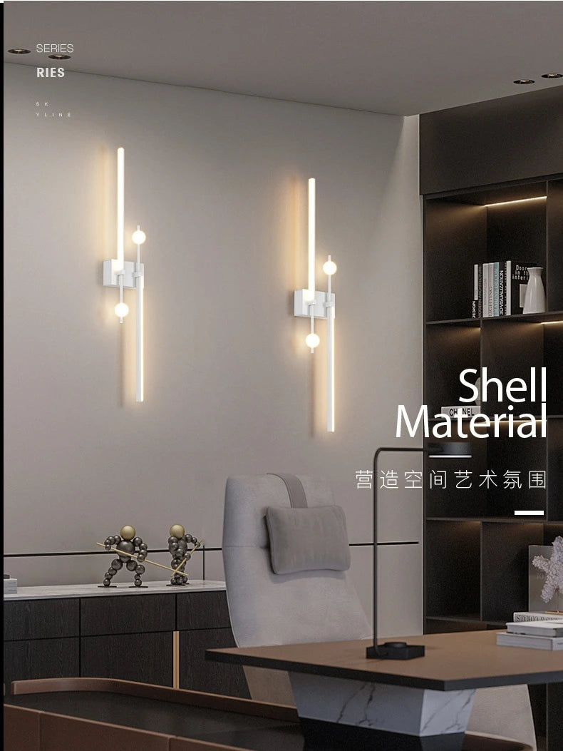 Minimalist Design Led Wall Light Sconce Lamp 80cm Indoor - vue 6 sur 8