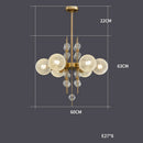 lustre à bulles classique en chrome doré tendance 2024 avec éclairage led