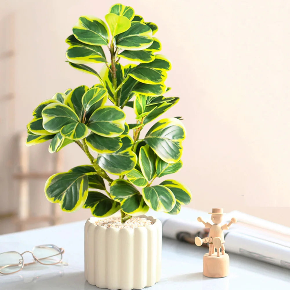 arbre artificiel de ficus à feuilles de cœur pour décoration intérieure et extérieure - vue 6 sur 9
