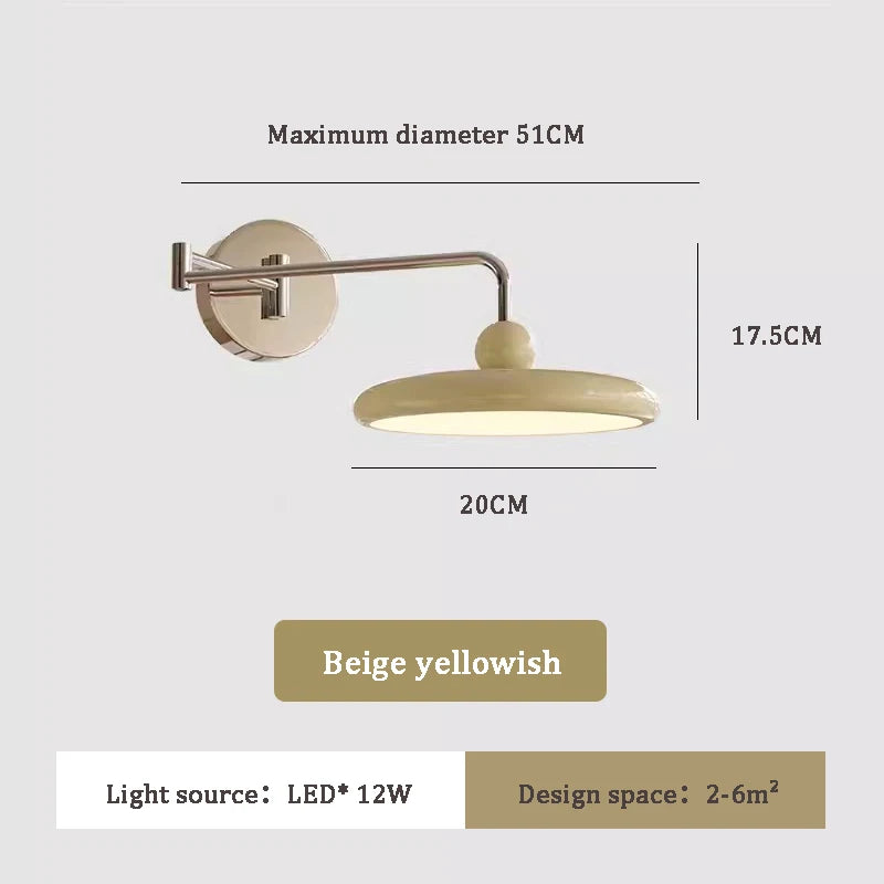Moderne nordische LED-Wandleuchte mit klappbarem, ausziehbarem Arm