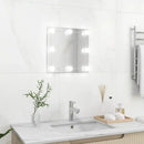 miroir mural carré avec lumières led pour décoration intérieure