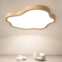 LED-Deckenleuchte nordisch Holz Wolkenform moderne dekorative Beleuchtung