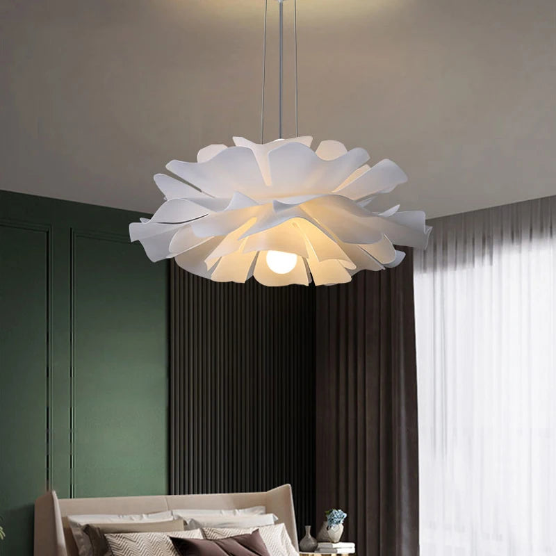 Nordique LED salon chambre suspension lumières filles chambre éclairage créatif concepteur salle à manger lampe Net rouge fleur lustre - vue 5 sur 10