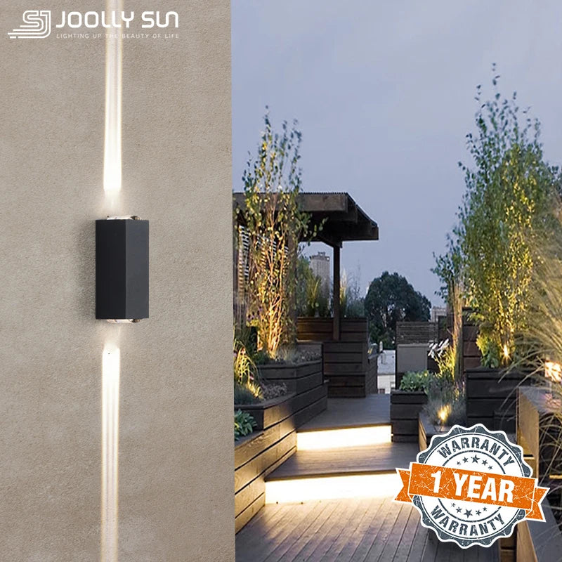 JoollySun applique murale LED lumières éclairage extérieur moderne décor à la maison luminaires pour balcon porche lampe étanche IP65 appliques murales - vue 2 sur 11