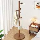 X&D Solid Wood Coat Rack, Floor Hanging Clothes Rack Simple Modern Bag Rack Bedroom Household Single Pole Vertical Drying Rack