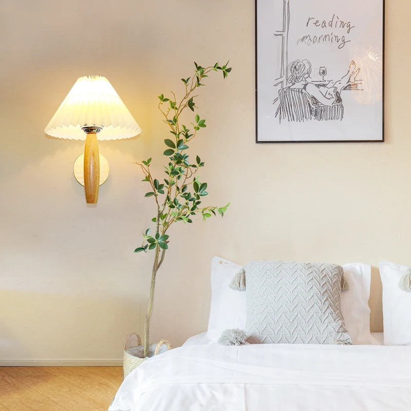 applique murale led moderne simple plissé parapluie pour hôtel - vue 4 sur 8
