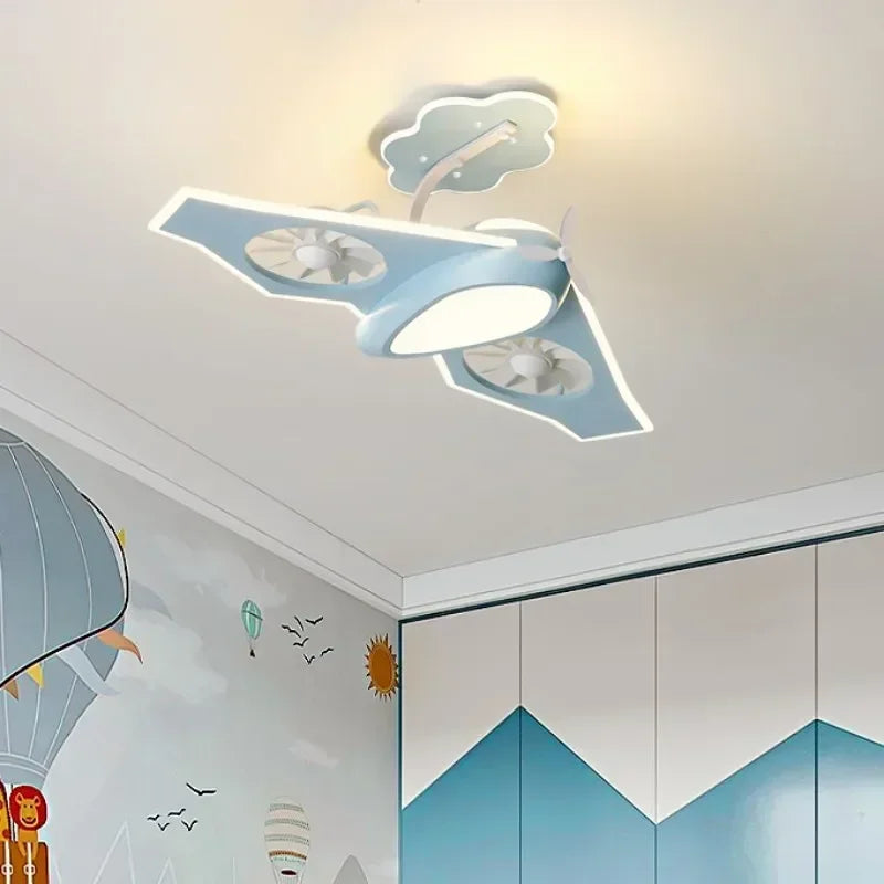 plafonnier ventilateur électrique pour chambre d'enfants design moderne - vue 2 sur 9