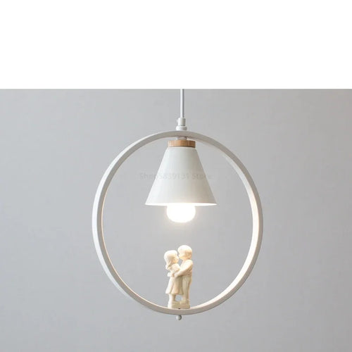 Moderne nordische LED-Pendelleuchte mit Vogelmotiv - vue 14 sur 16