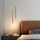 Moderne LED-Pendelleuchte mit langem Tubus für luxuriöse Innendekoration