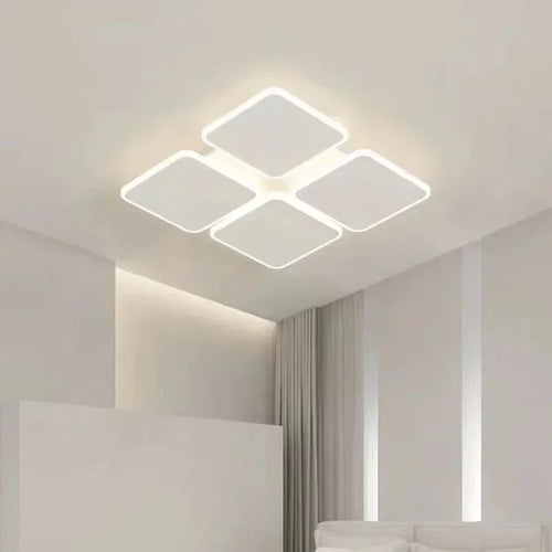 Plafond moderne à LEDs Lustre lampe pour salon salle à manger chambre balcon décor à la maison intérieur Intelligent luminaire Lustre
