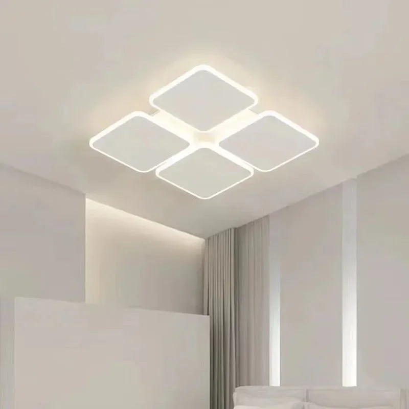 Plafond moderne à LEDs Lustre lampe pour salon salle à manger chambre balcon décor à la maison intérieur Intelligent luminaire Lustre