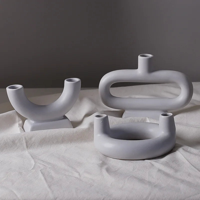 bougeoir nordique en béton pour décoration intérieure moderne - vue 6 sur 14