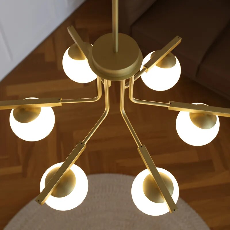 Lustre en verre pour salon - vue 7 sur 9