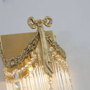 applique murale rétro en cristal et laiton vintage pour intérieur élégant