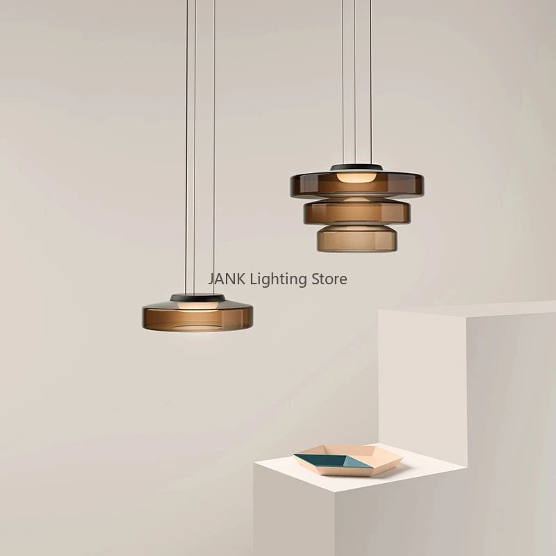 Suspension en verre minimaliste design style italien - vue 3 sur 24