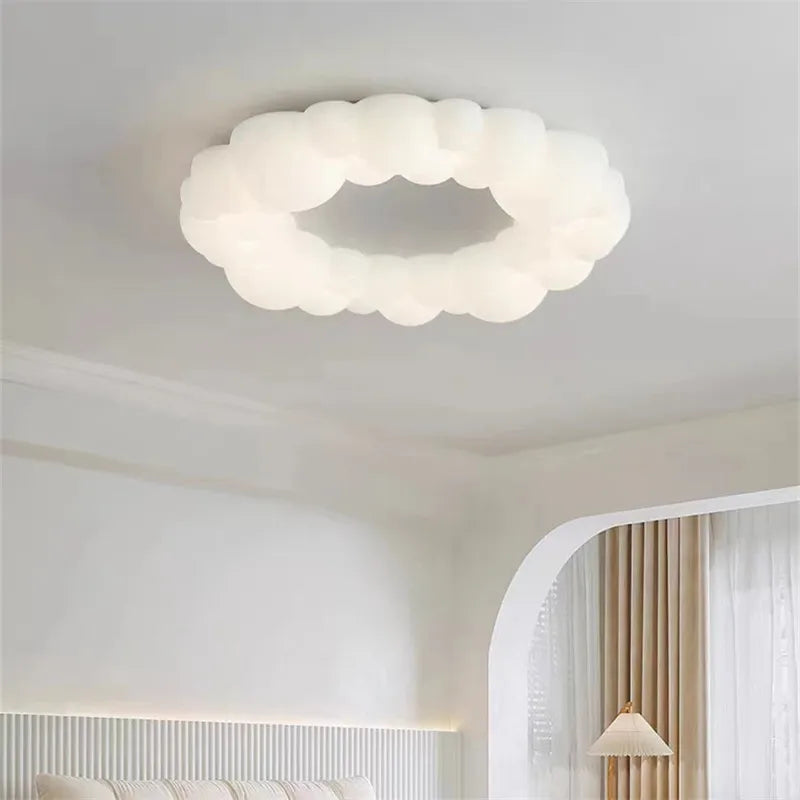 Plafonnier LED en forme de nuage au design nordique moderne - vue 4 sur 8
