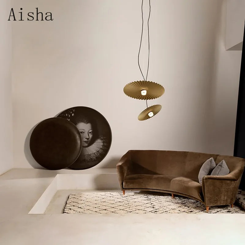 suspension art nordique plissée pour café restaurant et magasin - vue 4 sur 8