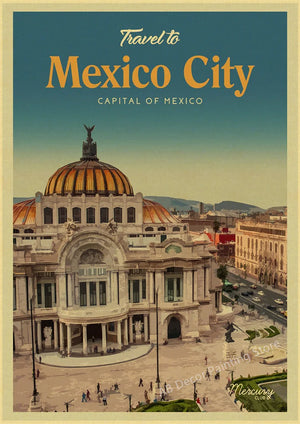 affiche vintage de voyage pour passionnés de tourisme