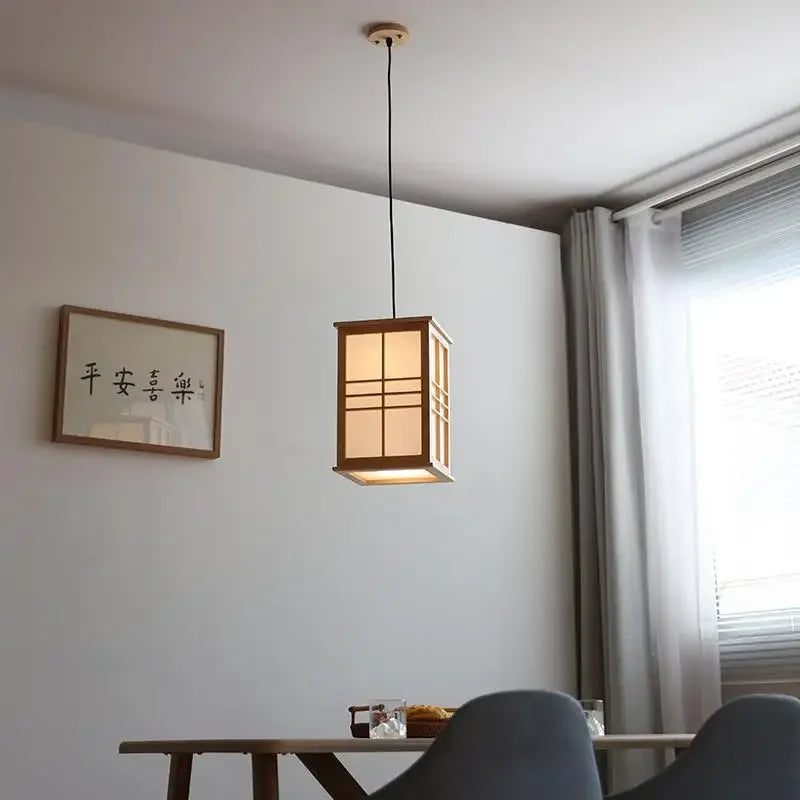 lampe en bois décorative pour restaurant bar et yoga - vue 4 sur 7