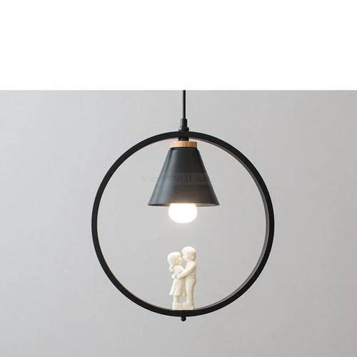 Moderne nordische LED-Pendelleuchte mit Vogelmotiv - vue 11 sur 16