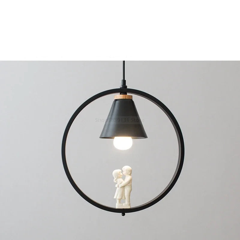 Moderne nordische LED-Pendelleuchte mit Vogelmotiv - vue 11 sur 16