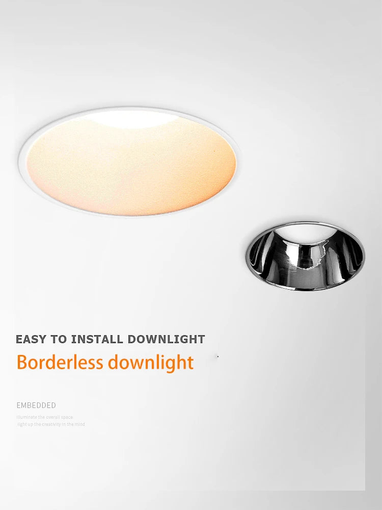led encastrée anti-éblouissement sans bordure en aluminium - vue 3 sur 7