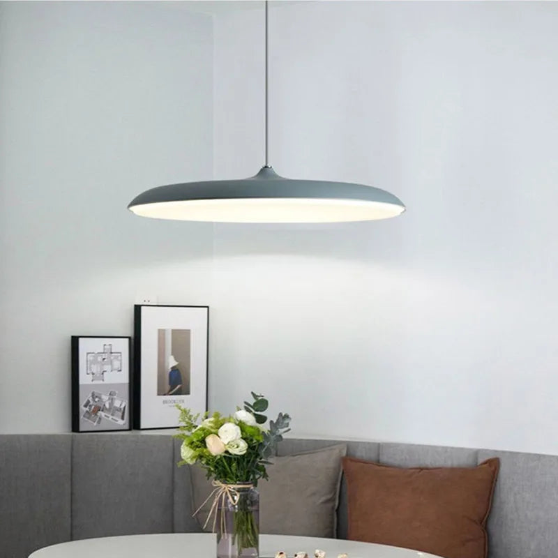 lampe led suspendue design nordique simple avec soucoupe volante - vue 3 sur 14