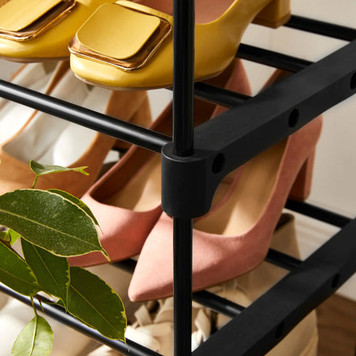 étagère à chaussures haute en métal à 10 niveaux gain de place - vue 7 sur 7
